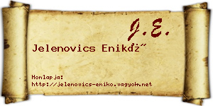 Jelenovics Enikő névjegykártya